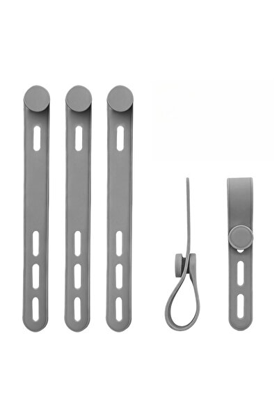 Choice 5Pcs grey Colorful Silicone Cable Ties 12cm Pack of 5, Thickened Reusa...