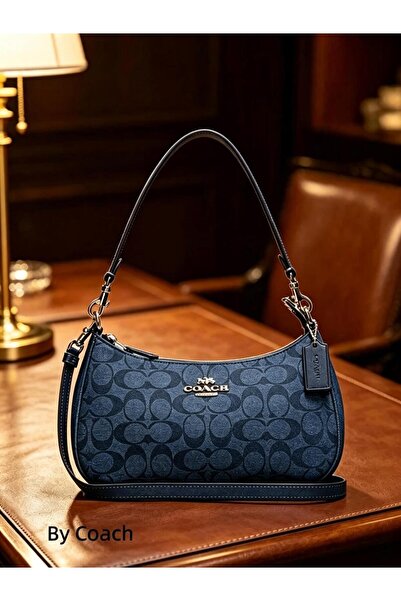 By Coach Shoulder Bag for Women Denim Blue Crossbody bag Handbag Messager Bag