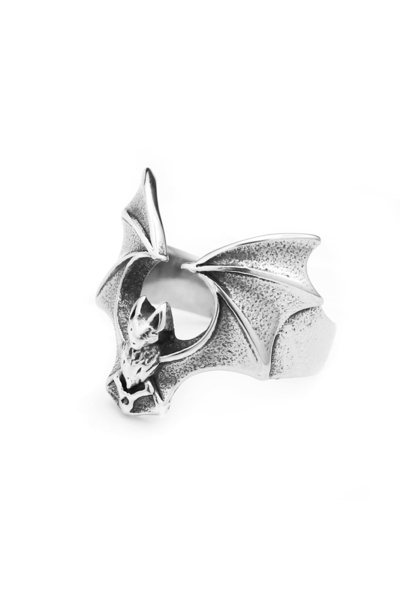Choice7 9 Style A Fashion Gothic Bat Ring For Men Women 316L Stainless Steel ...