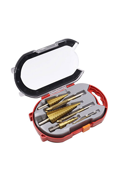 Choice Round With Case 6Pcs Titanium Coated Pagoda Drill Sawtooth Drill Woodw...