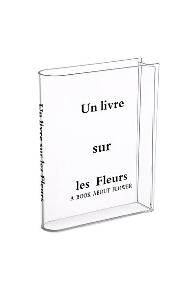 Choice1 A Clear Acrylic Book Vase for Flowers, Transparent Flower Vase for Ho...