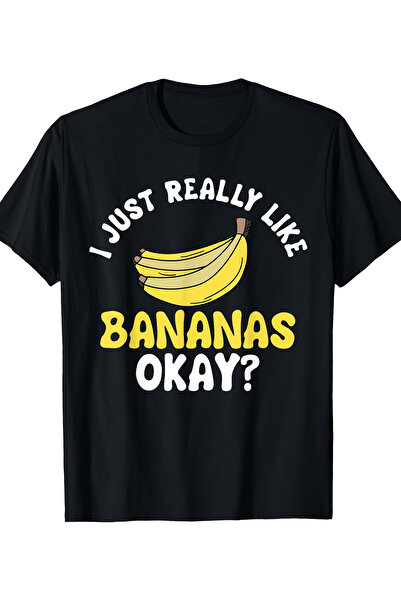 yiou trendy clothing مرح الرجال: "أنا فقط أحب الموز، ماذا؟" تي شيرت بتصميم جر...