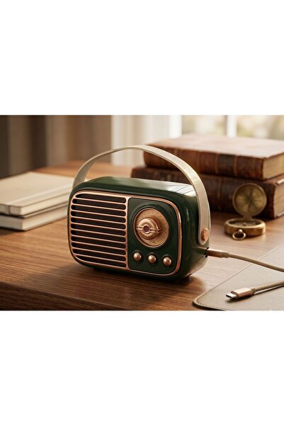 greatnice GTS-1959 Şarjlı Nostaljik Radyo Bluetooth Hoparlör/ Taşınabilir Ret...