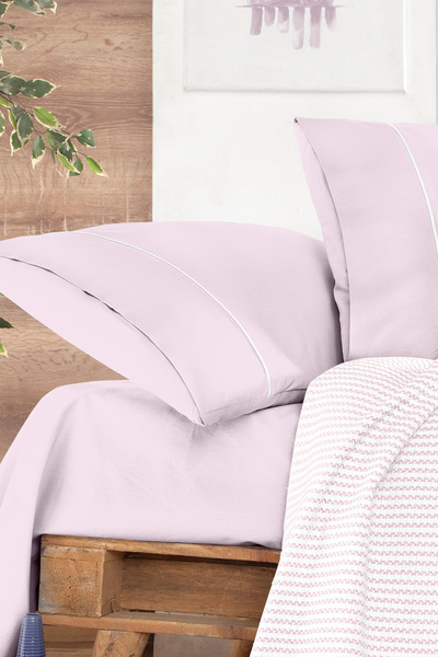 Monolisse Cozy Piping Pique Set Single Light Lilac 160*230 cm