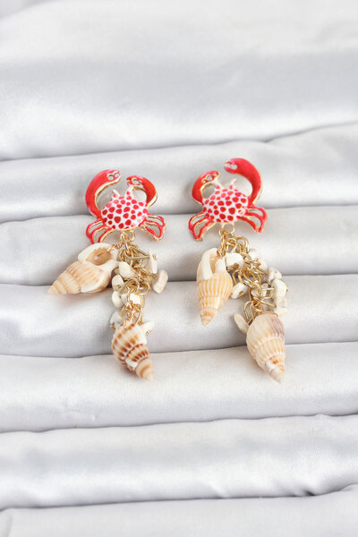 Leyaton Lwlhmrs-Ieg Ieg ™   Model Sea Shell Detailed Women's Earrings Tj-Bkp1...