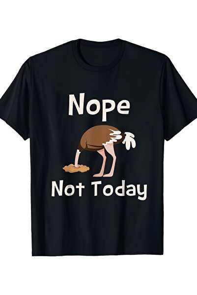 yiou trendy clothing تي شيرت رجالي كاجوال أسود بأكمام قصيرة وطبعة جلد النعام