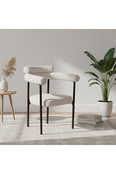 Ebticar Contemporary Bouclé Accent Dining Chair