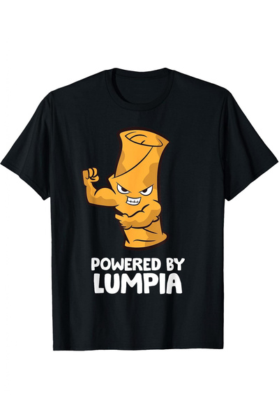 Blueno YO تي شيرت رجالي بطباعة "Powered by Lumpia"