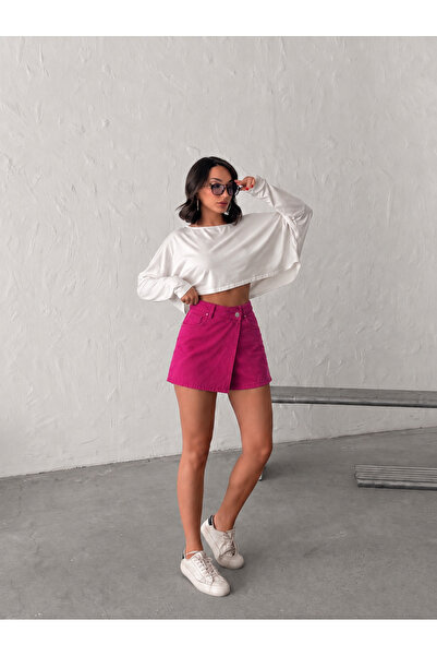blue wings denım co. Short Pink Flexible Short Skirt