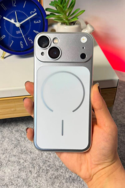 WANNA PROTECT iPhone 13 Uyumlu 17 Pro Max Görünümlü Kamera Lensli Magsafe Şar...