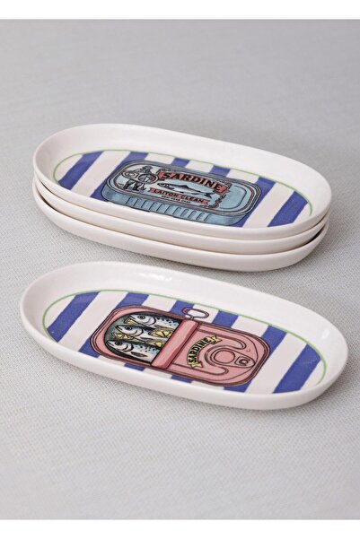 The Mia Palma Oval Serving Plate Set of 4 17 cm
