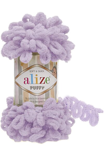 qitafaltabiea Alize Puffy 27 Light Lilac Hand Knitting Yarn – 100% Micropolye...