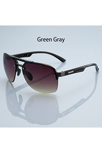 choice2 GreenGray Fashion Vintage Gradient Aviator Sunglasses Men Women Fishi...