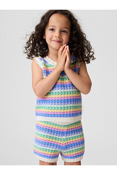 GAP Kız Bebek Çok Renkli Crochet Askılı Üst