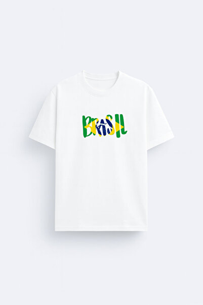 AYDESİGN Tricou alb din țesătură 100% bumbac, imprimat cu echipa națională de...