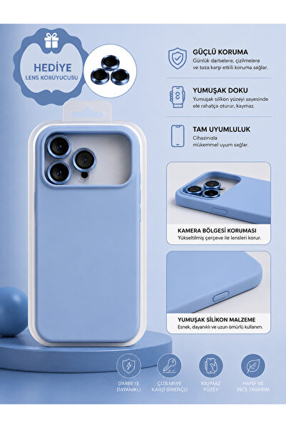 HYPERSOFT Iphone 17 Pro (6.3 inç) Uyumlu İçi Kadife Dışı Leke Tutmaz Lansman ...