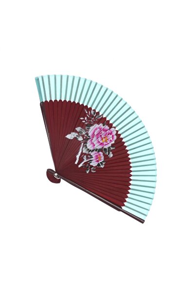 ButicCochet Evantai pliabil, Buticcochet, plastic, imprimeu floral, 22 cm, Bo...
