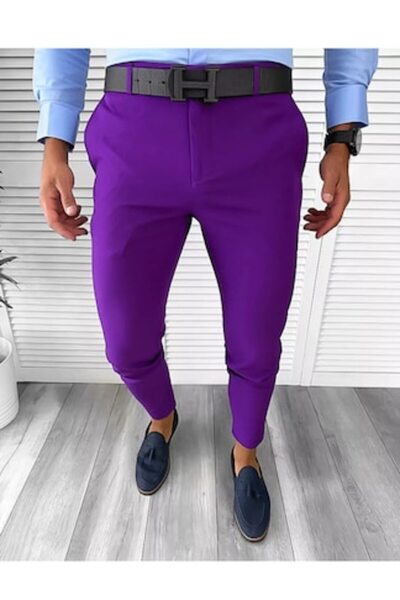 Gosse Elegant Trousers for Men, Purple