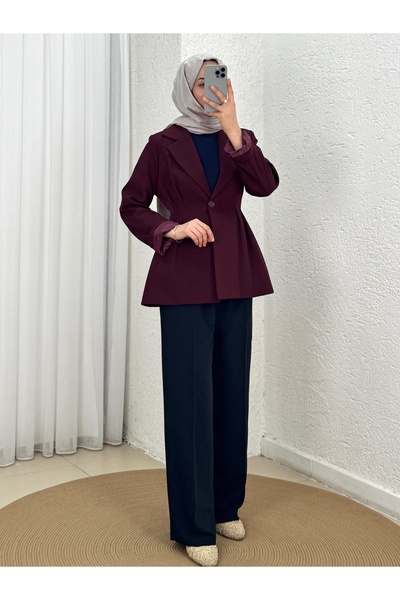 MİHRA STORE Günışığı Pensli Trousers-Gs7698 Navy Blue
