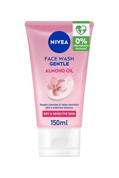 Nivea Men غسول وجه لطيف بزيت اللوز للبشرة الجافة والحساسة وردي اللون 150 مل