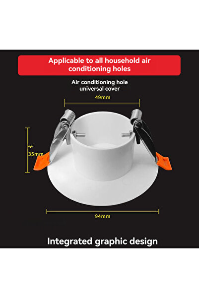 Choice white Circular Air Conditioning Hole Cover Decorative Sealing Cover fo...