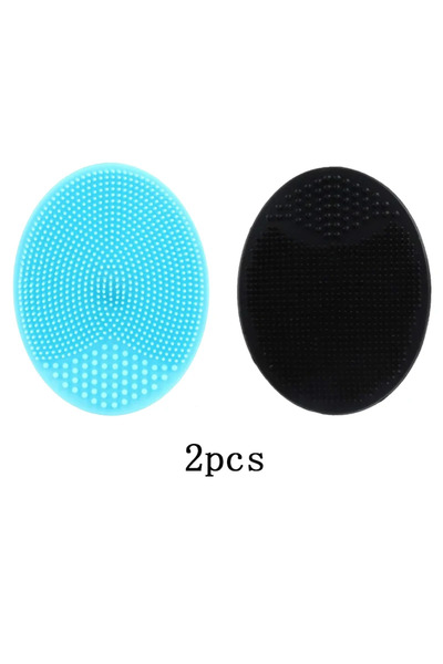 Choice4 Blue-Black 1/2/4pcs Soft Silicone Face Brush Cleanser and Massager Ma...