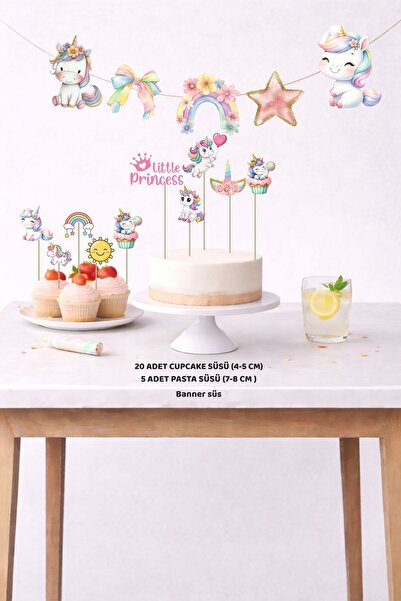 Sinek Kupası Tasarım Rođendanski set jednoroga 5 figurica banner 5 figurica u...