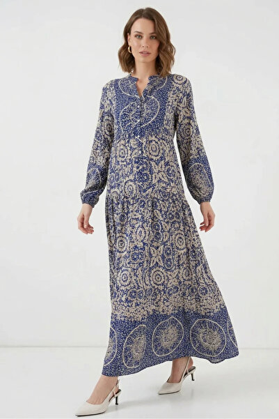 buğrahayalin Women's Round Neck, Drawstring Waist, Long Sleeve, Authentic Pat...