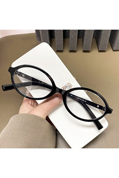Choice1 black Y2K Oval Anti Blue Light Blocking Glasses Women's Clear Anti Ra...