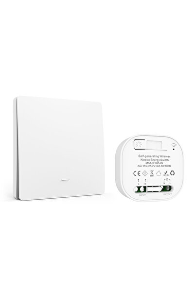 Choice5 white 1 gang 1v1 Outdoor Waterproof 1/2/3 gang Self Powered Kinetic E...