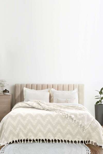 FARİKA Double Pique Size: 200 X 230 Cm Cream
