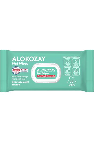 Alokozay Baby Wet Wipes, Aloe-Vera & Chamomile, Alcohol-Free & Paraben Free -...