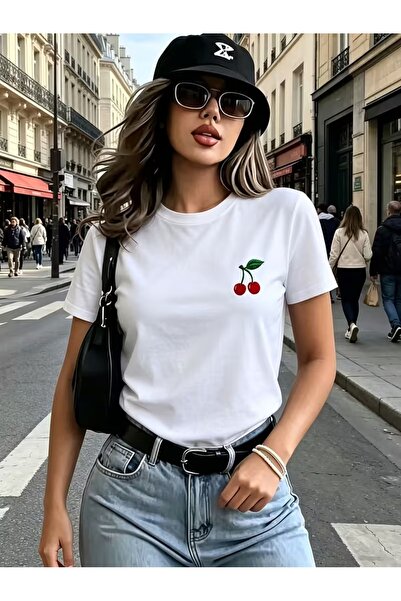 puolikuu Tricou unisex cu croială confortabilă, cu panglică și imprimeu dublu