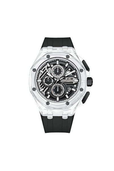 Kenneth Scott Men's Chronograph Black Dial Watch - K26109-ZSBB