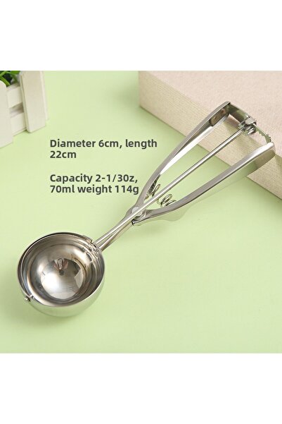 Choice 6cm 1PCS Stainless Steel Ice Cream Scoop Spring Handle 3 Sizes for Mas...