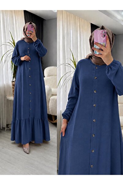 suphan tekstil Buttoned Aerobine Fabric Dress