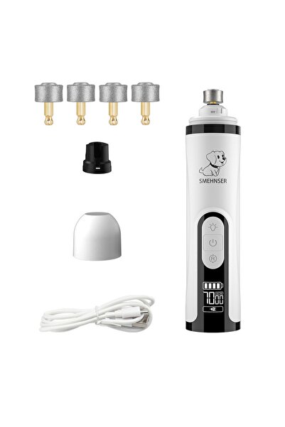 choice2 1 Set Add 4 Head Pet Nail Grinder with LED Light - USB Rechargeable C...