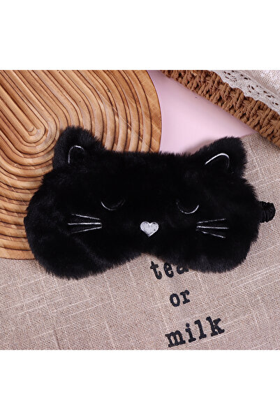 Choice Black Cute Plush Sleeping Mask Cat Sleep Mask Plush Eye Patch Cute Eye...