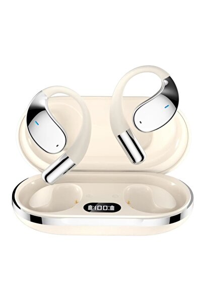 Choice1 Beige Q39 Bluetooth 5.4 Earphones Ows Sports Earphones Long Range Hig...