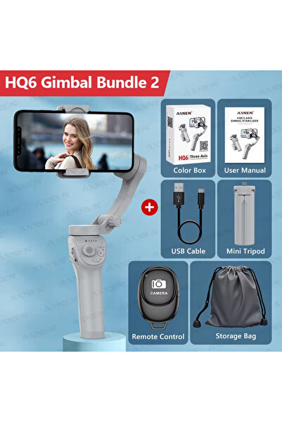 Choice مثبت جيمبال محمول باليد ثلاثي المحاور HQ6 Bundle2 مع وظيفة التكبير وإض...