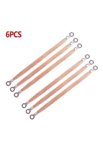 Choice 6 Pcs Type1 6 Pcs Pure-copper Bridge Grounding Wire Copper Braided Cab...