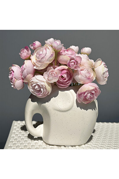 MirageBotanics Cream Nordic Style White Color Bohemian Ceramic 13x10 cm Cube ...