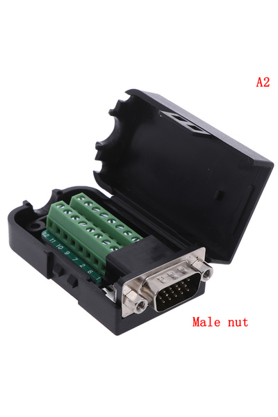 Choice1 موصل A2 D-SUB DB15 VGA ذكر بـ 3 صفوف و15 دبوس مع أطراف توصيل