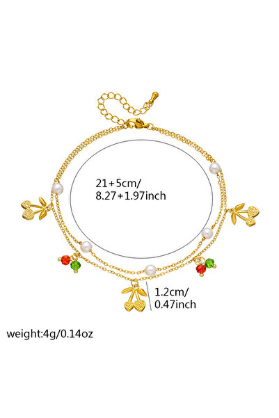 Choice B1699 سلسلة كاحل من الفولاذ المقاوم للصدأ 316L مزدوجة الطبقات بتصميم ك...