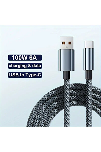 Choice 1m black 100W 6A Fast Charging Data Cord USB To Type C Aluminum Alloy ...