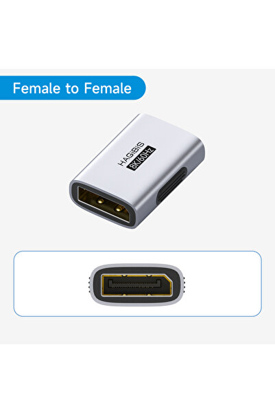 Choice1 Female to Female Hagibis DisplayPort Adapter Right Angle 90 Degree Ma...