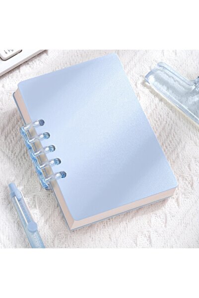 Choice1 دفتر ملاحظات محمول A7 بـ 80 ورقة قابلة للنزع بلون أزرق سماوي، تصميم ك...