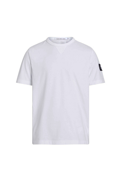 Calvin Klein Tricou bărbătesc din bumbac cu mânecă scurtă și insignă, mărimea M