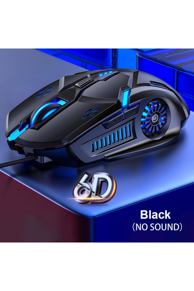 Choice4 فأرة ألعاب سلكية صامتة سوداء G5 مع إضاءة خلفية RGB، فأرة ميكانيكية صا...