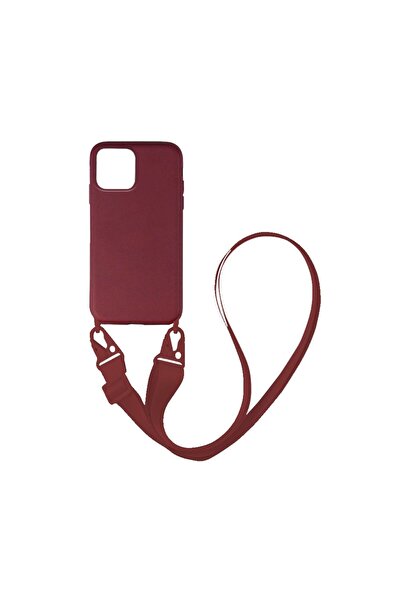 Sonique Θήκη Σιλικόνης με Strap CarryHang Apple iPhone 12 Pro Max Μπορντό
